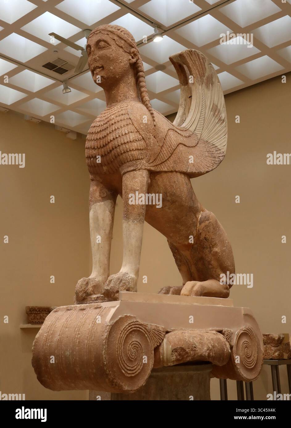 Sphinx of Naxos statue, Archaeological Museum, Delphi, Central