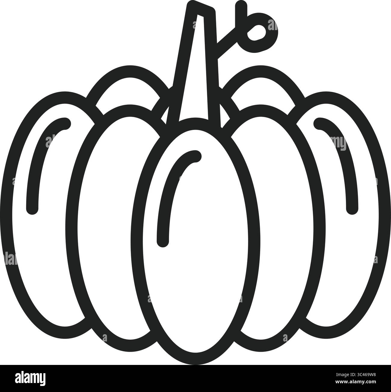 Pumpkin icon. Suitable for mobile apps, web apps and print media. Stock Vector