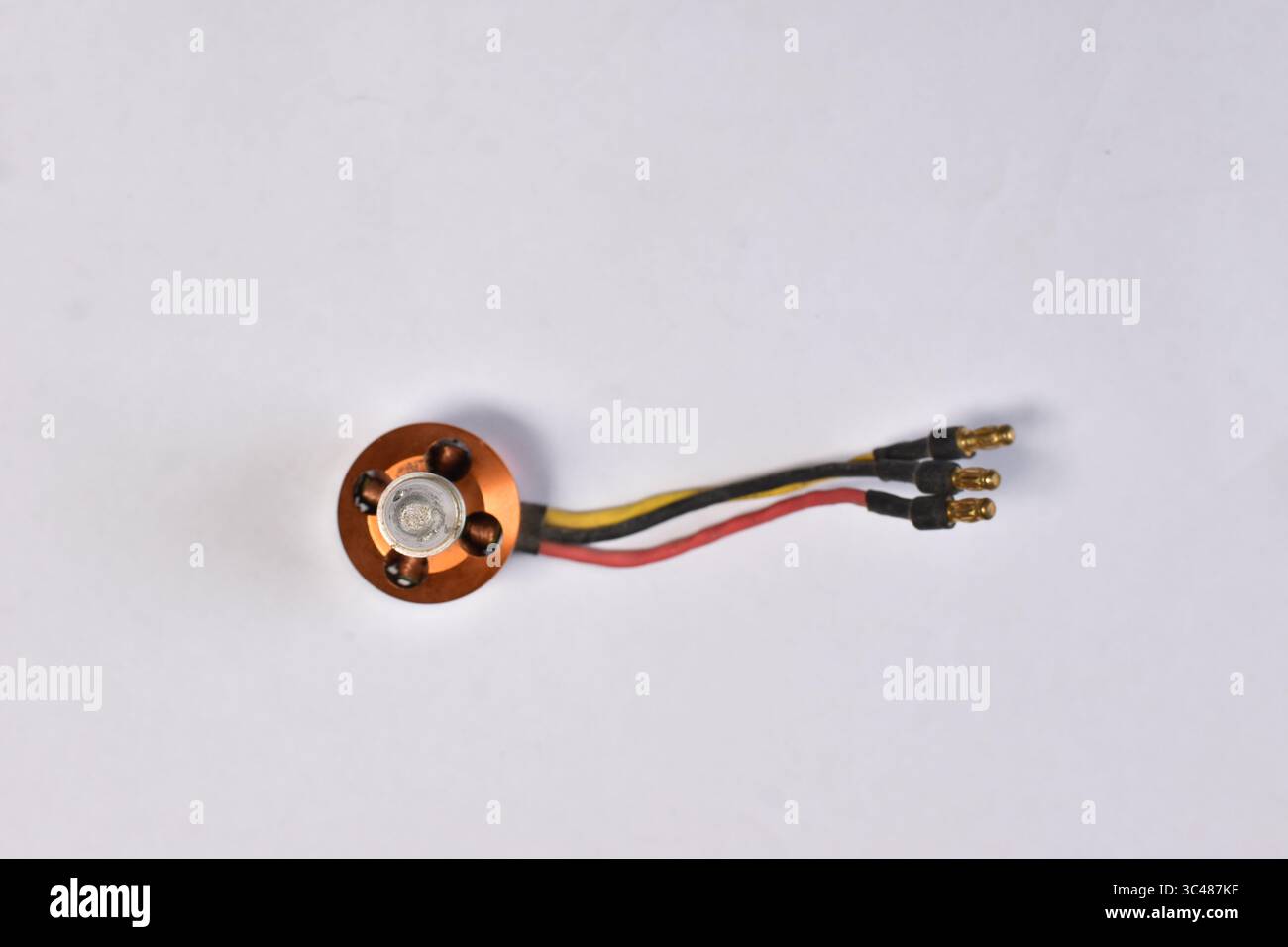 High-performance brushless drone motor for UAVs and quadcopters, designed for speed, efficiency, and reliable aerial performance in various app. Stock Photo