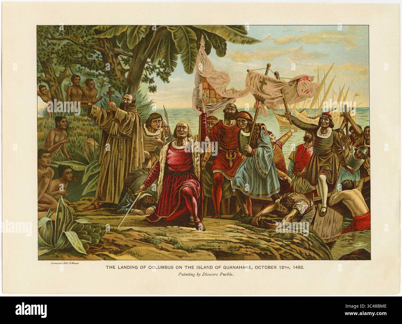 Christopher columbus landing 1492 hi-res stock photography and