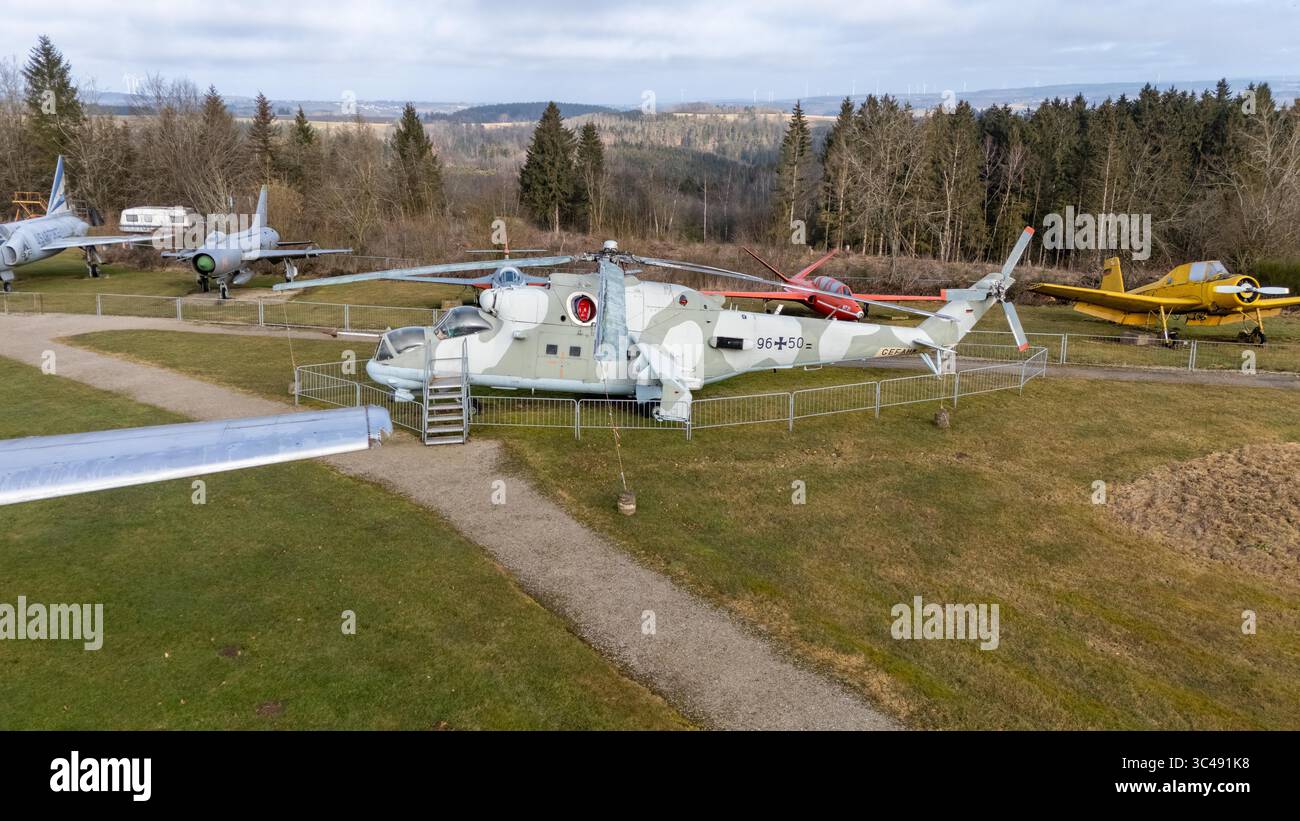 Outdoor Aviation Museum With Various Vintage Aircraft Displayed On Outdoor Aviation Museum With Various Vintage Aircraft Displayed On