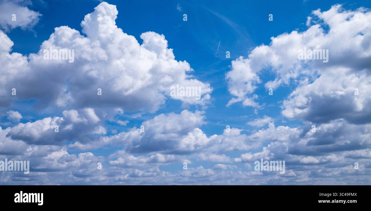 White fluffy clouds over London Stock Photo