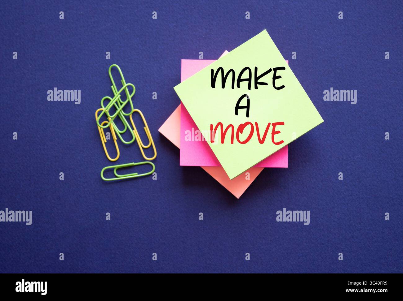 Make a Move symbol. Sticky Notes with Concept words Make a Move ...
