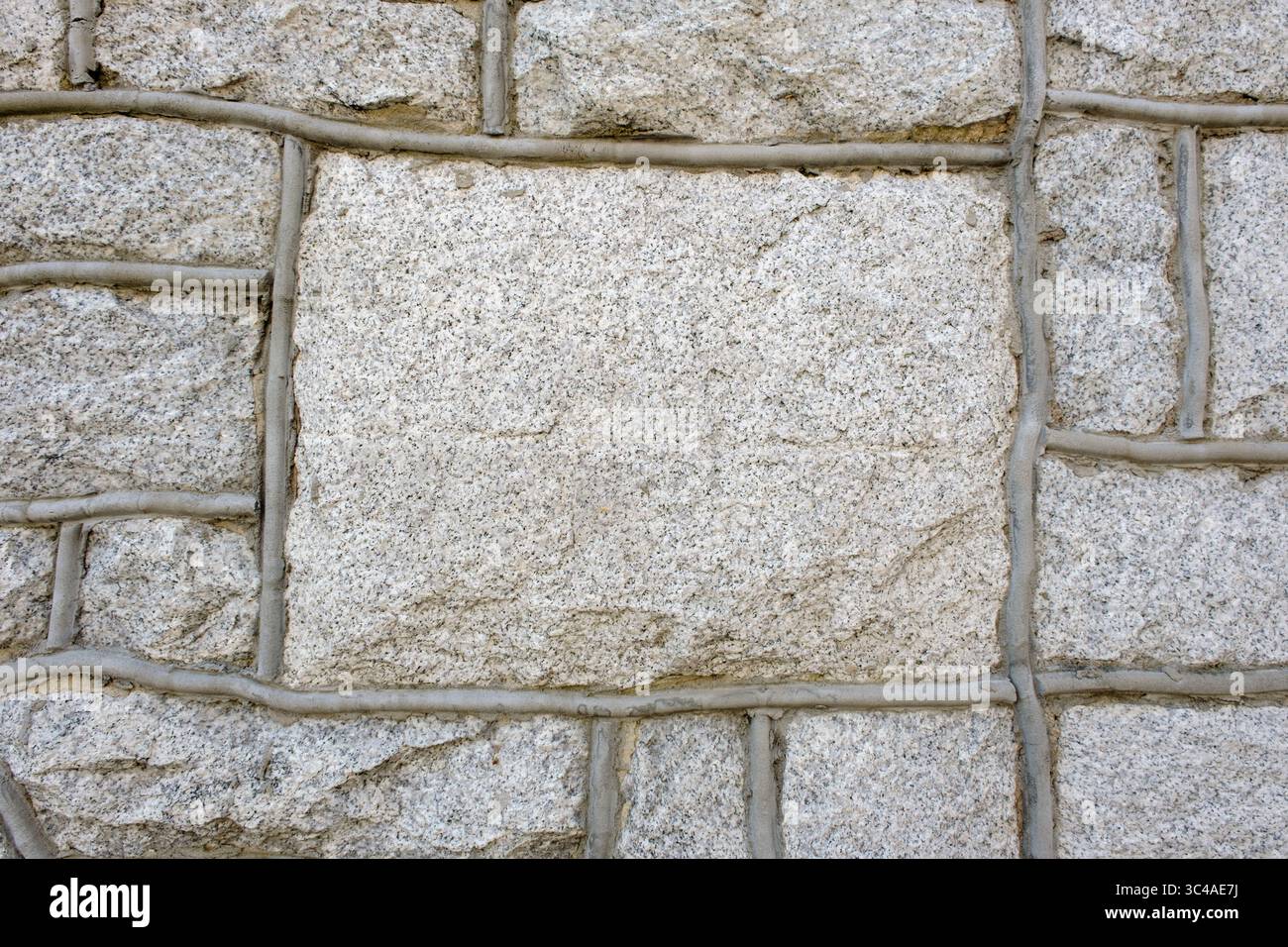 North Carolina Granite block wall pattern Stock Photo