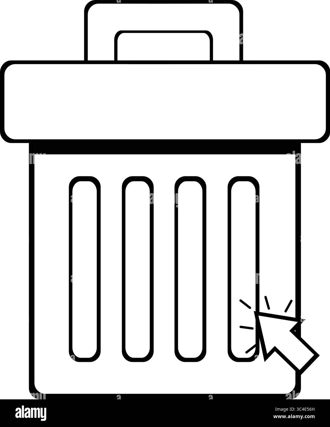 vector illustration drawing black and white click computer cursor on ...