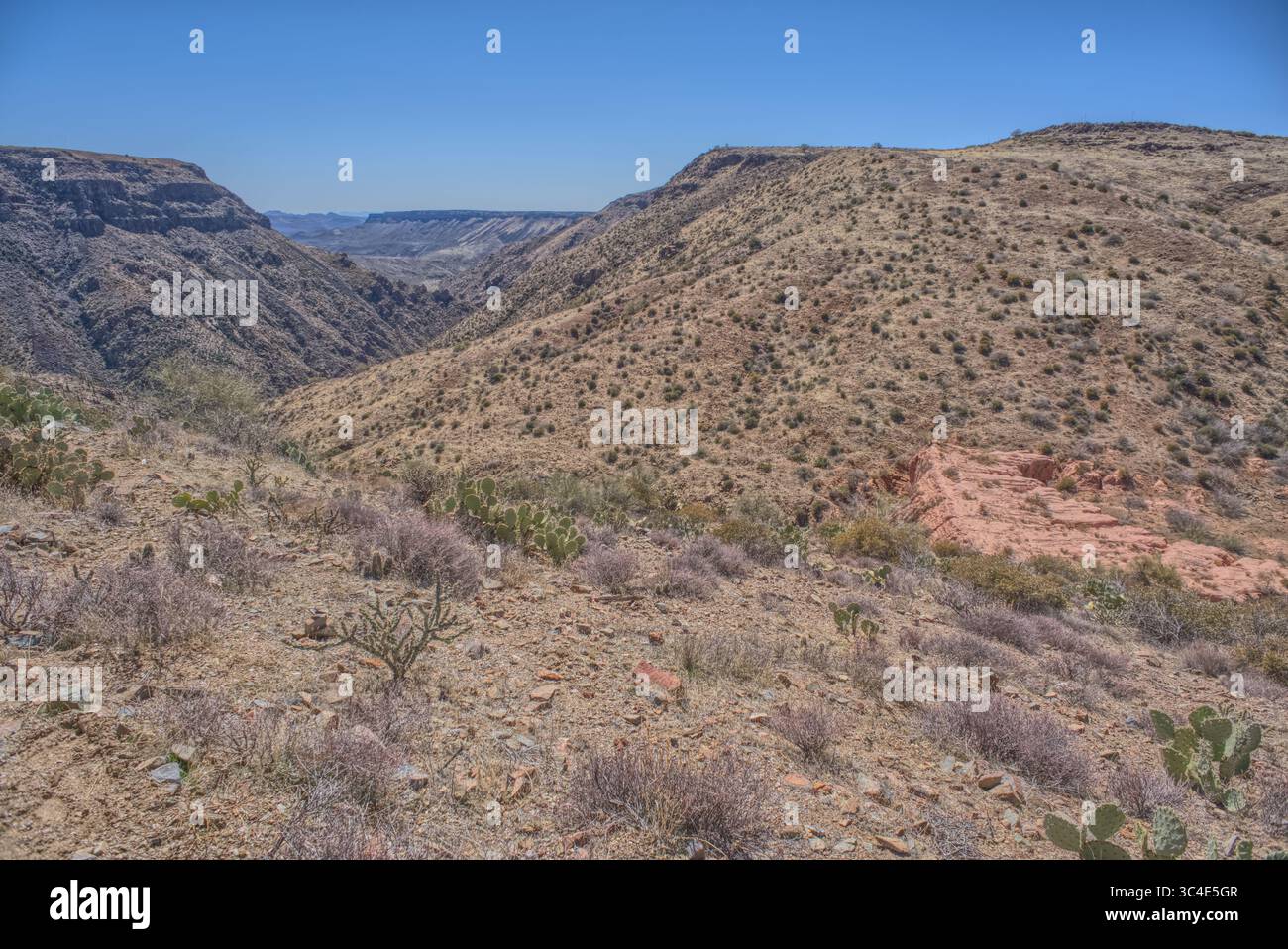 Agua Fria River Canyon viewed from the Richinbar Mine within the Agua ...
