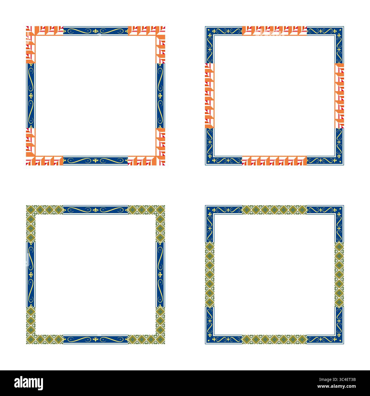 Vintage border corners hi-res stock photography and images - Alamy