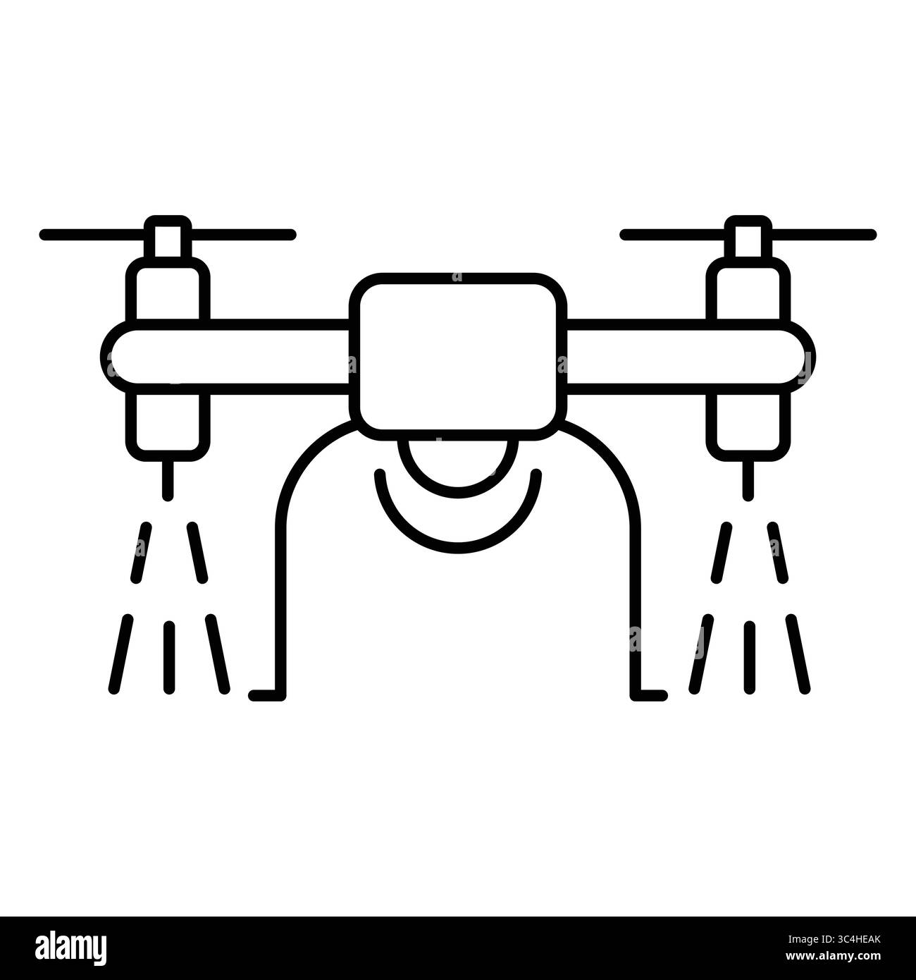 Crop spraying drone Black and White Stock Photos & Images - Alamy