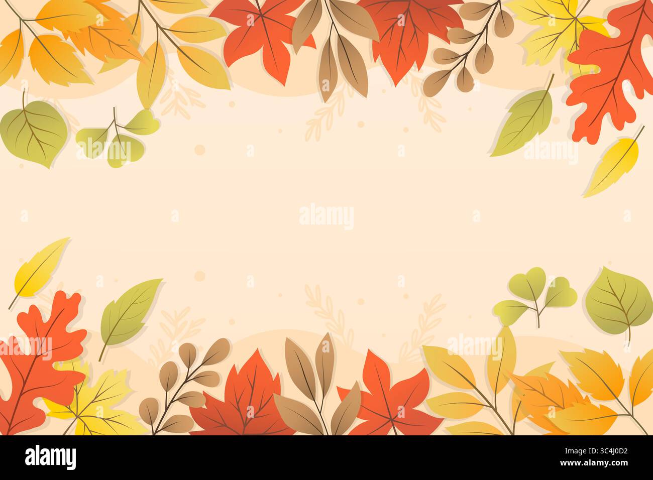 autumn background illustration in gradient style design Stock Vector