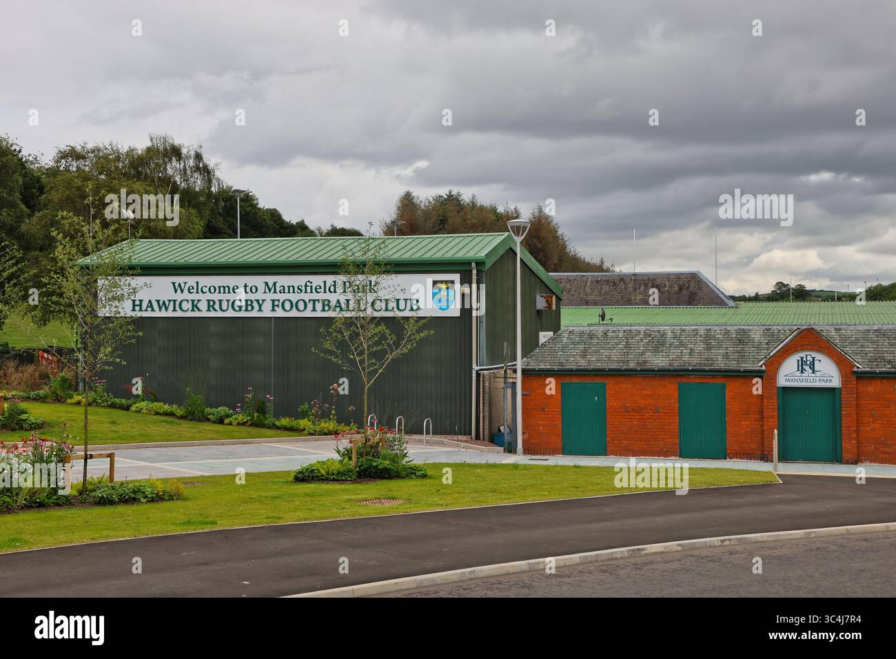 Exterior of Mansfield Park, Hawick Rugby Football Club Hawick Scotland ...