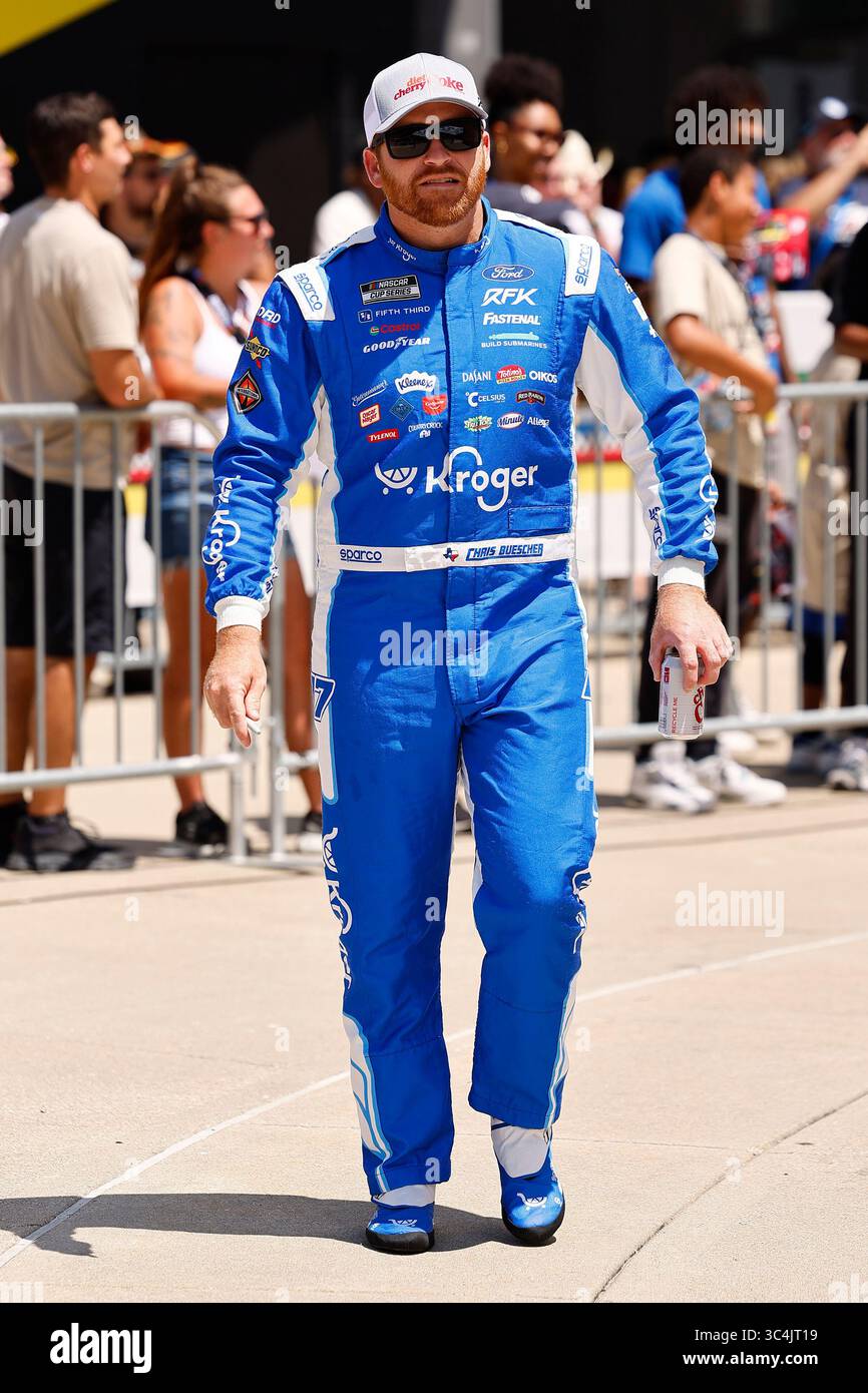 INDIANAPOLIS, IN - JULY 27: Chris Buescher (#17 RFK Racing Kroger ...