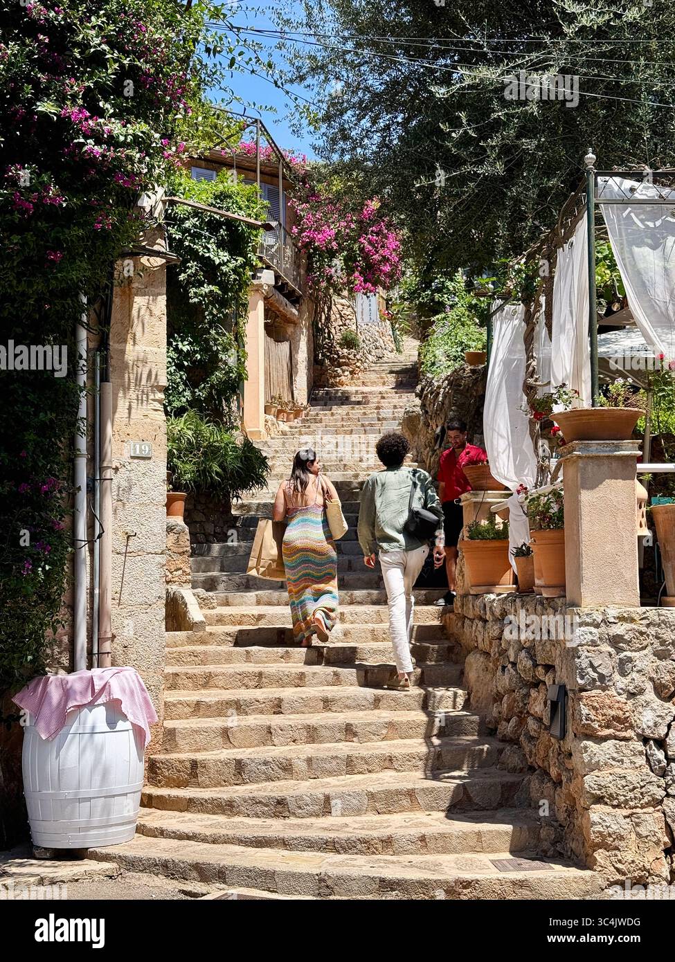 Treppe in Deia, Mallorca, Spanien Stock Photo
