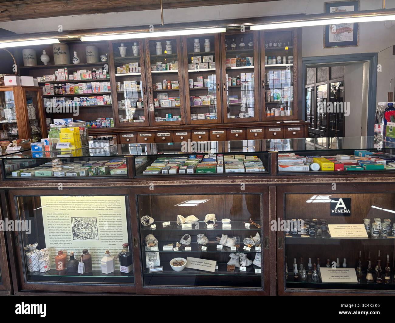 The Town Hall Pharmacy opened in 1422. Town Hall Square, Tallinn, Estonia. - Smartphone Captured Stock Image