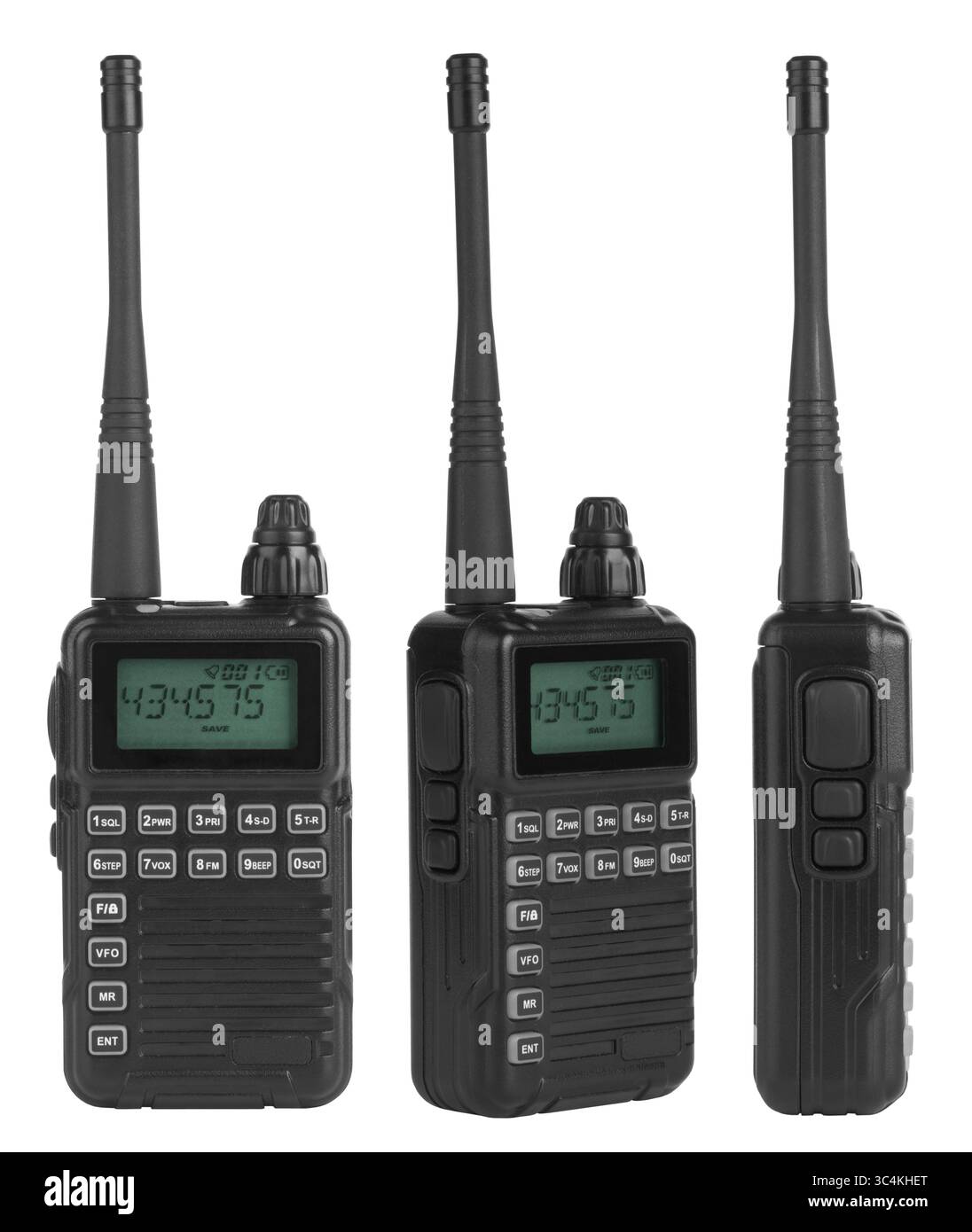 Portable radio sets isolated on white background Stock Photo - Alamy