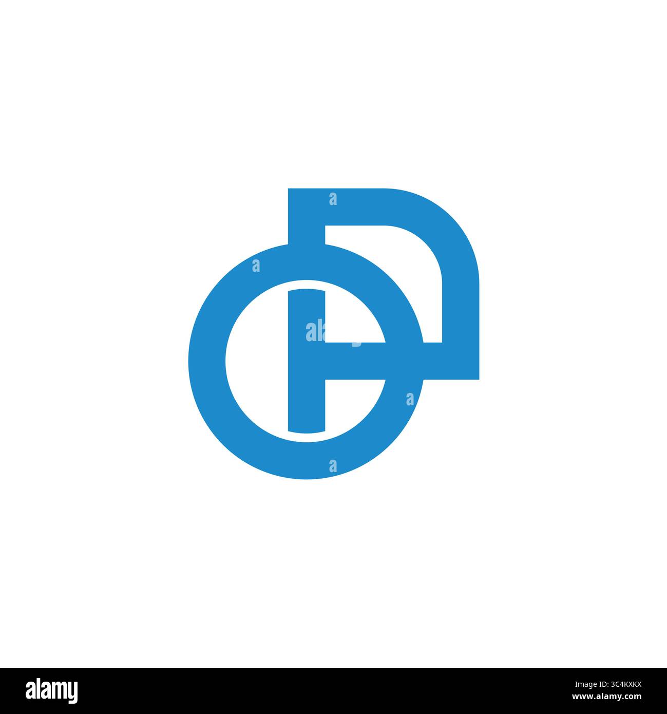letters op circles wheel geometric logo vector Stock Vector