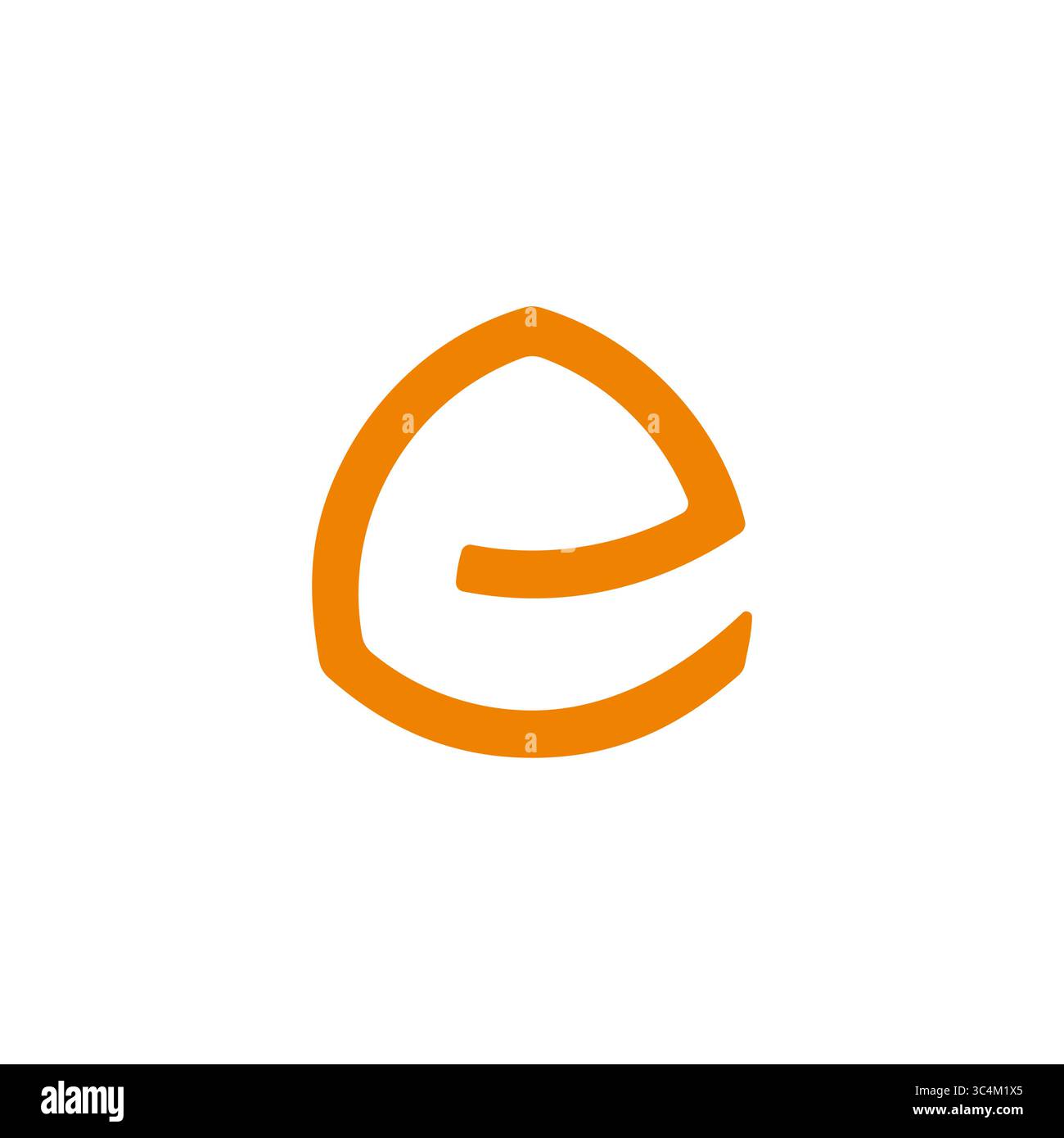 letter e triangle geometric simple cute logo vector Stock Vector