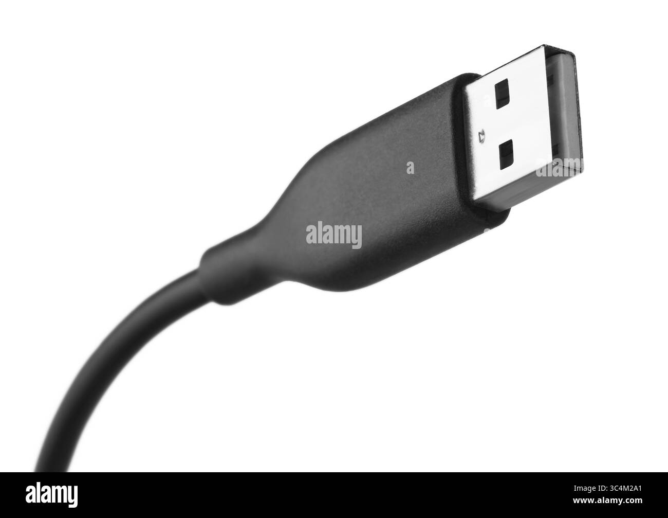 USB cable on white background Stock Photo - Alamy