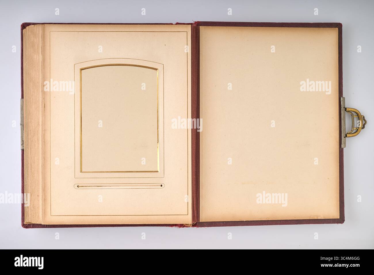 Antique and vintage Art Deco Photobook sheets , Path for each frame Stock Photo