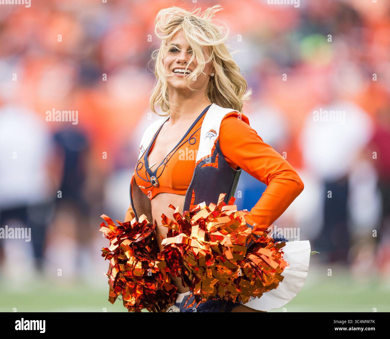 September 09, 2018: Denver Broncos cheerleader during the third