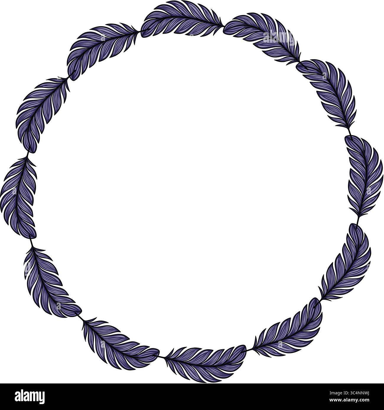 Elegant vector circular frame design featuring a series of detailed ...