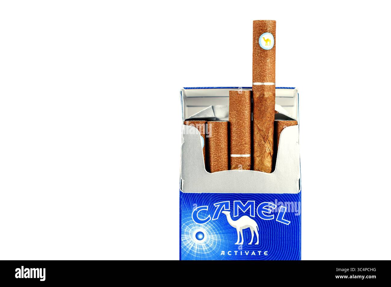 camel activate white cigarettes Cigarette pack camel hi-res stock photography and images