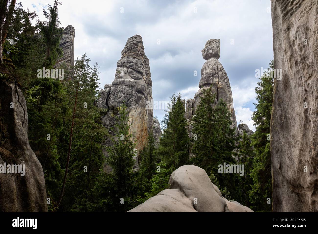The Adrspach Rocks. This rock city is a surreal landscape with bizarre ...