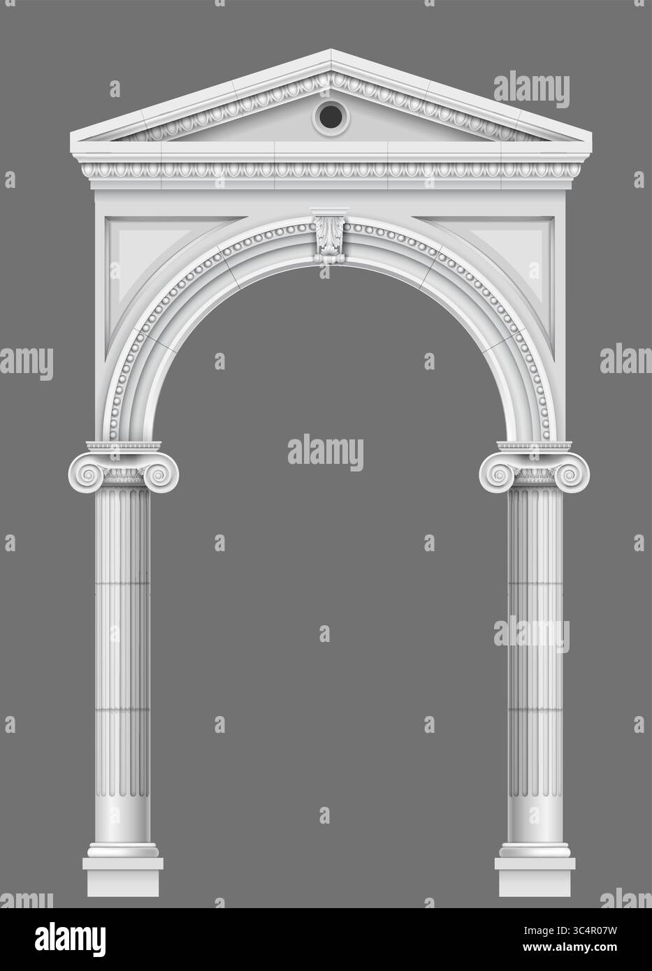 Antique white colonnade with columns Stock Vector Image & Art - Alamy