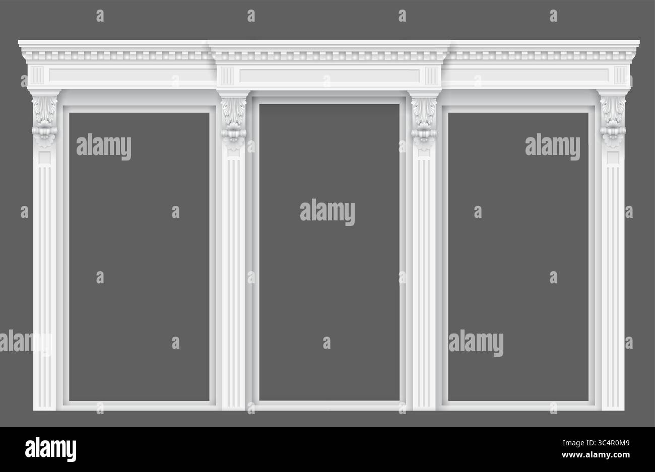 Antique white colonnade with columns Stock Vector Image & Art - Alamy