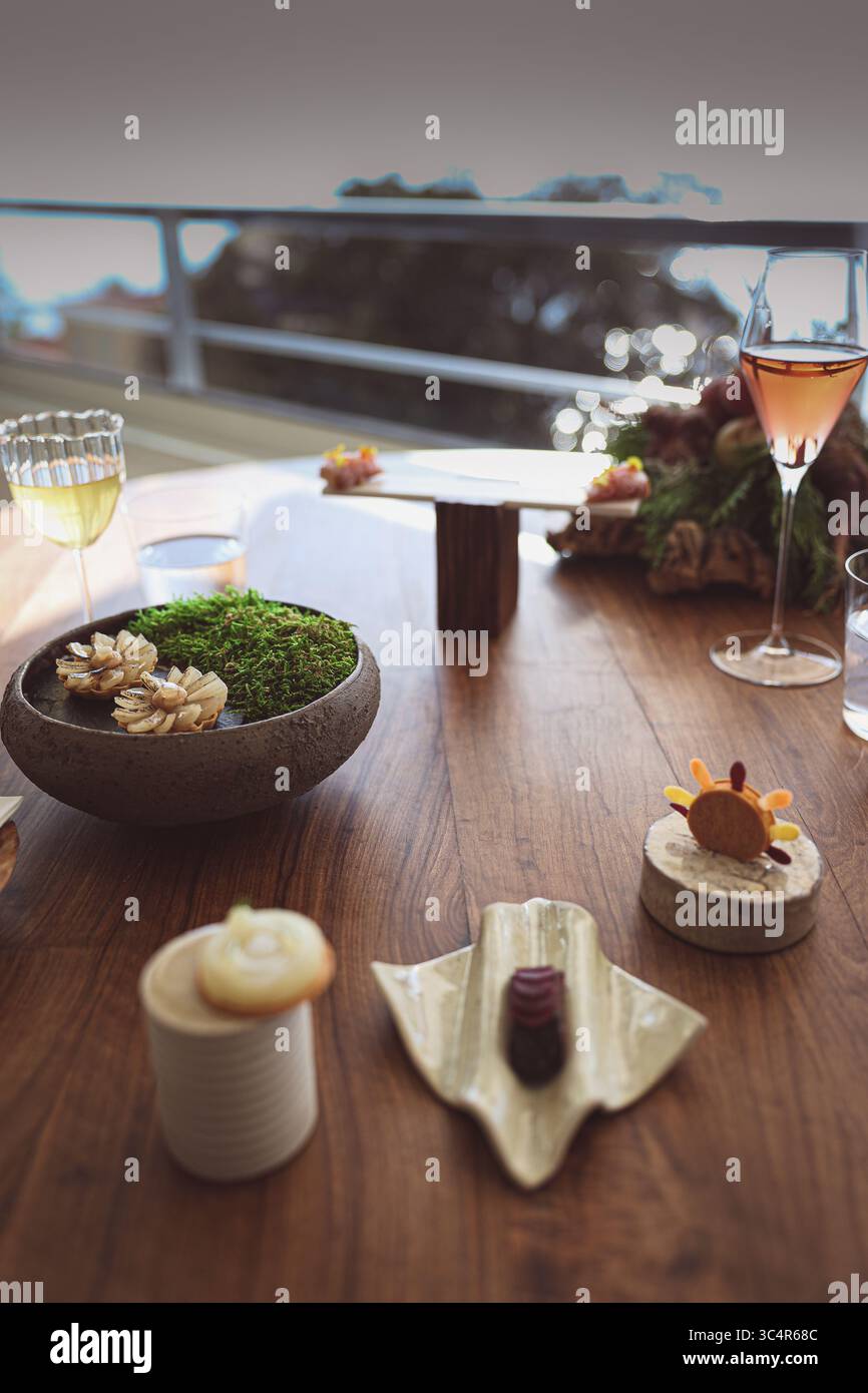 Food photo in a French gourmet restaurant Stock Photo