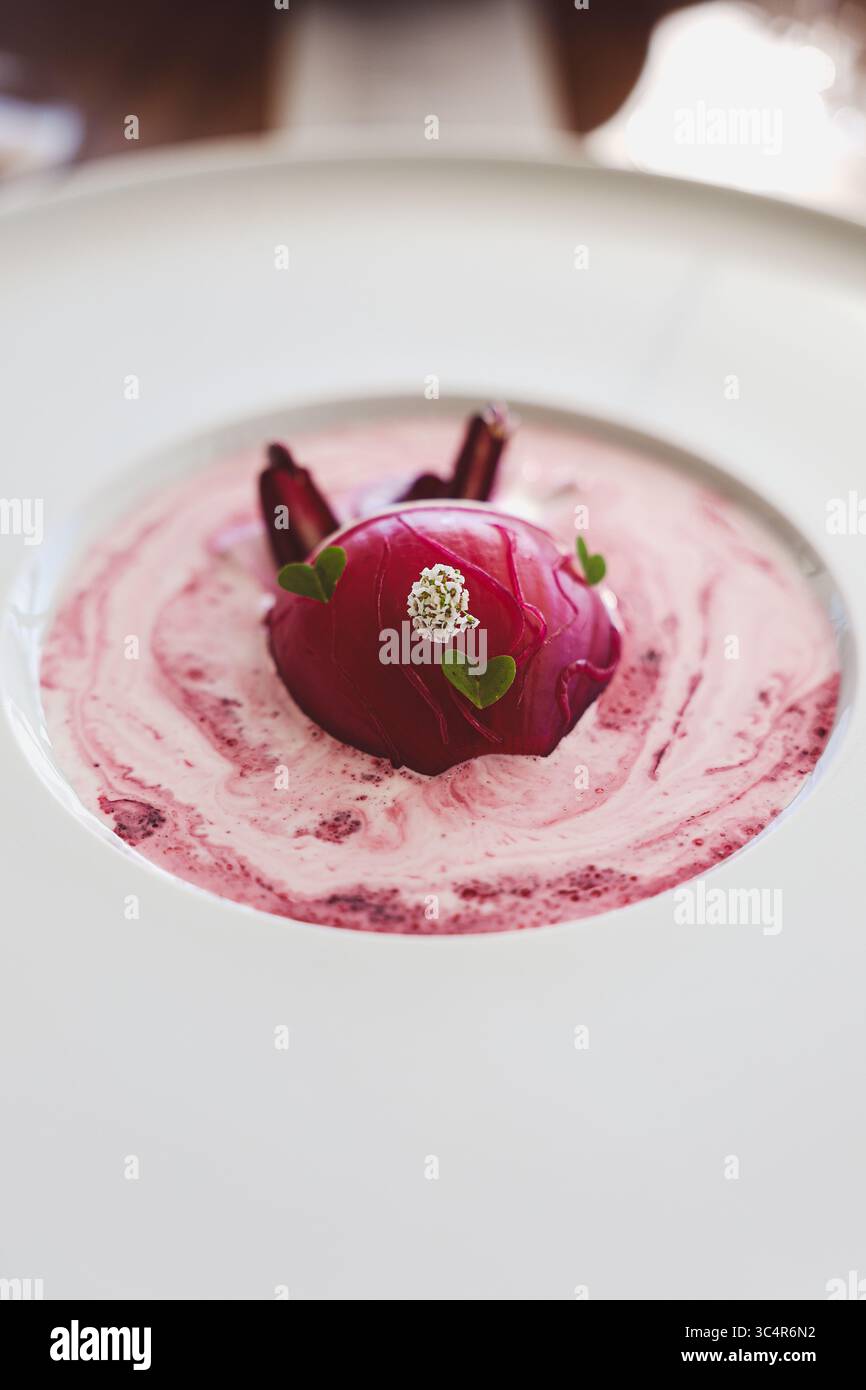 Food photo in a French gourmet restaurant Stock Photo