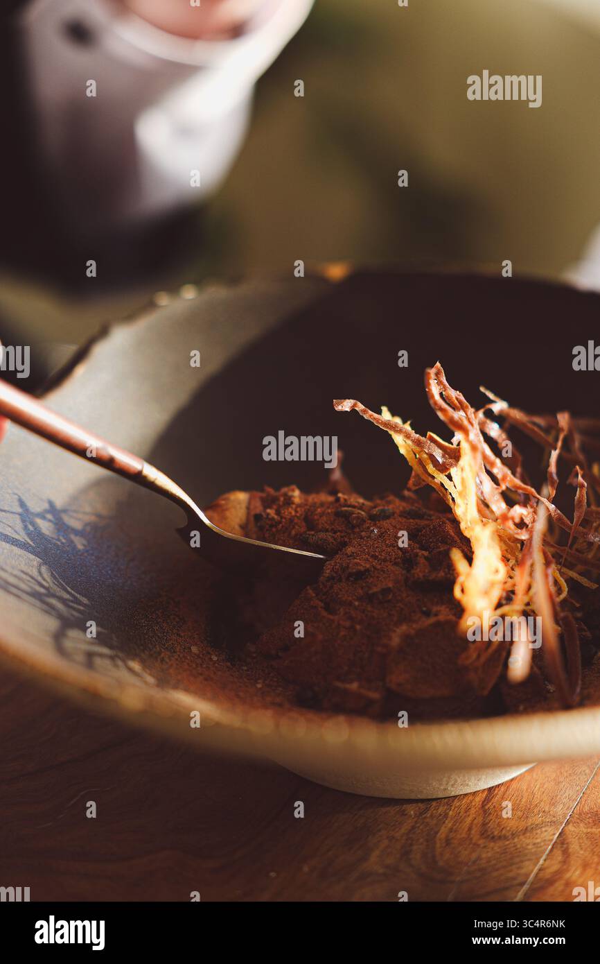 Food photo in a French gourmet restaurant Stock Photo