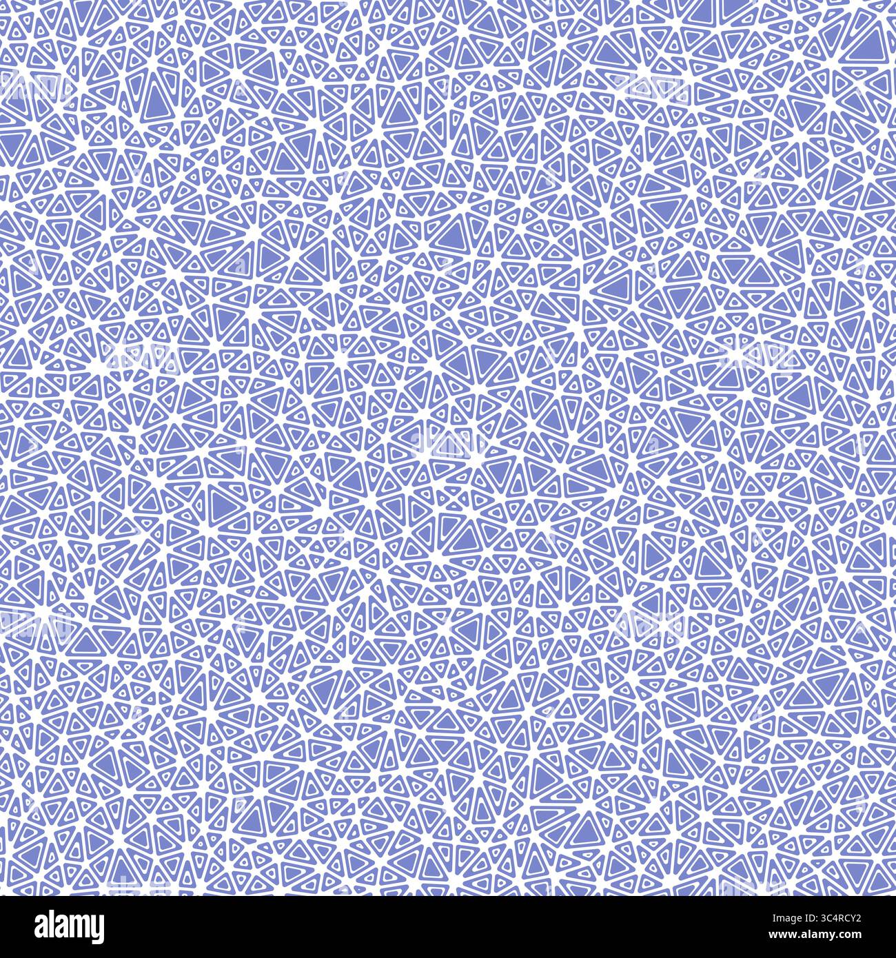 Triangles pattern geometric design. Rounded solid shapes in frames. Small triangles size. Solid color style. Repeatable pattern. Vibrant vector tiles. Stock Vector