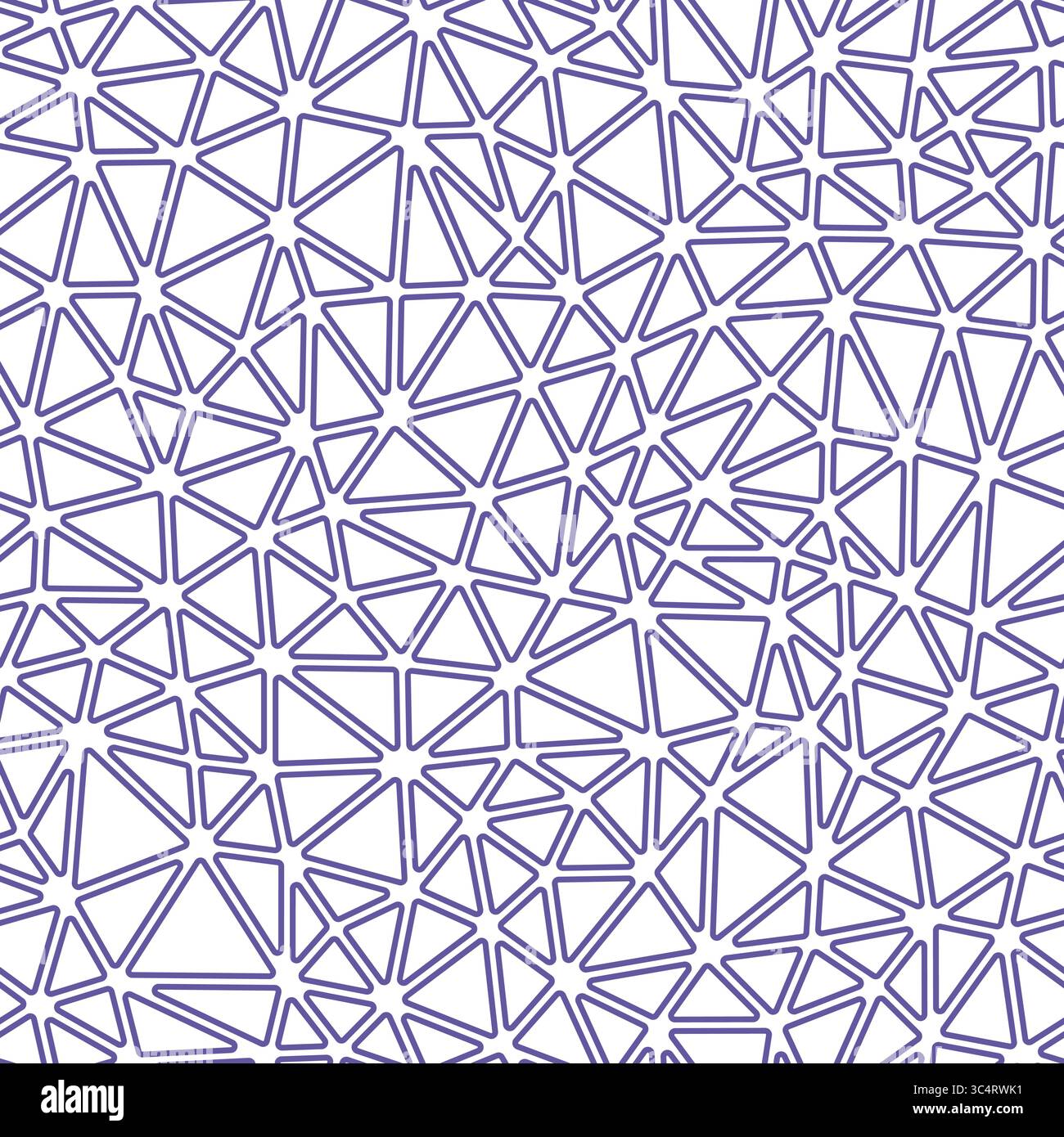 Abstract pattern of triangles. Small triangles size. Solid Color style. Rounded triangles outlined. Repeatable pattern. Purple Haze Sky. Stock Vector