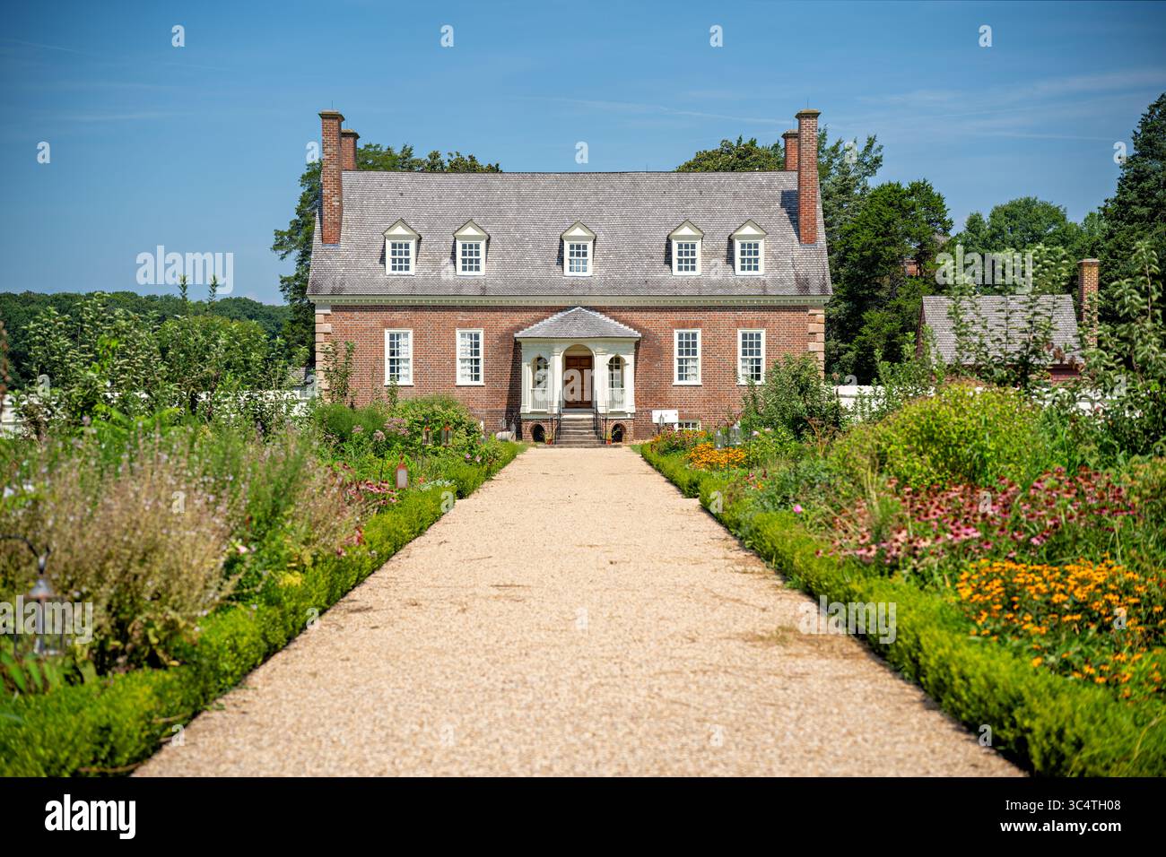 LORTON, VIRGINIA — The formal Riverside Garden at Gunston Hall, the ...