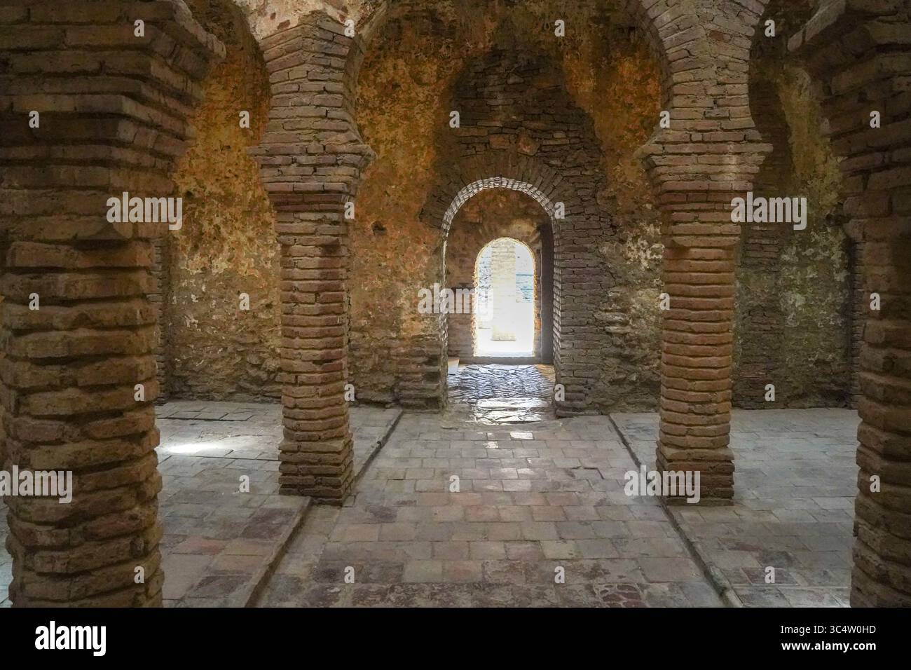 Arab Baths in Ronda, 13th century, Ronda, Andalucia, Spain. Stock Photo