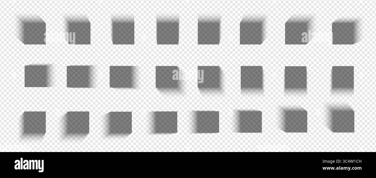 Black square box with diffused shadow on white wall. Simple isolated ...