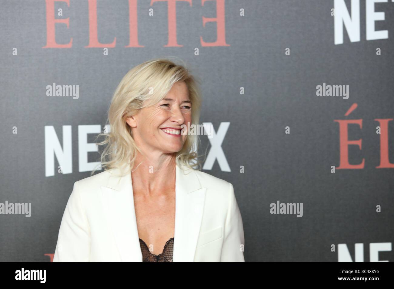 October 2, 2018 - Madrid, Spain - Spanish actress ANA DUATO during red carpet arrivals for the premiere of the Netflix series 'Elite,' held at Reina Sofia Museum. (Credit Image: © Jesus Hellin via ZUMA Wire) Stock Photo