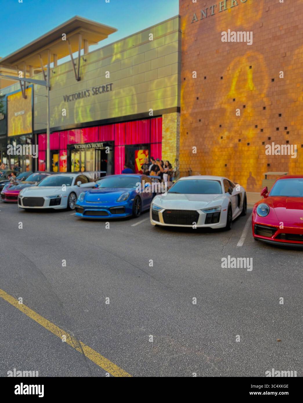 Porsche 911, Audi R8 4S, Porsche 718 GT4 - Smartphone Captured Stock Image Porsche 911, Audi R8 4S, Porsche 718 GT4 - Smartphone Captured Stock Image