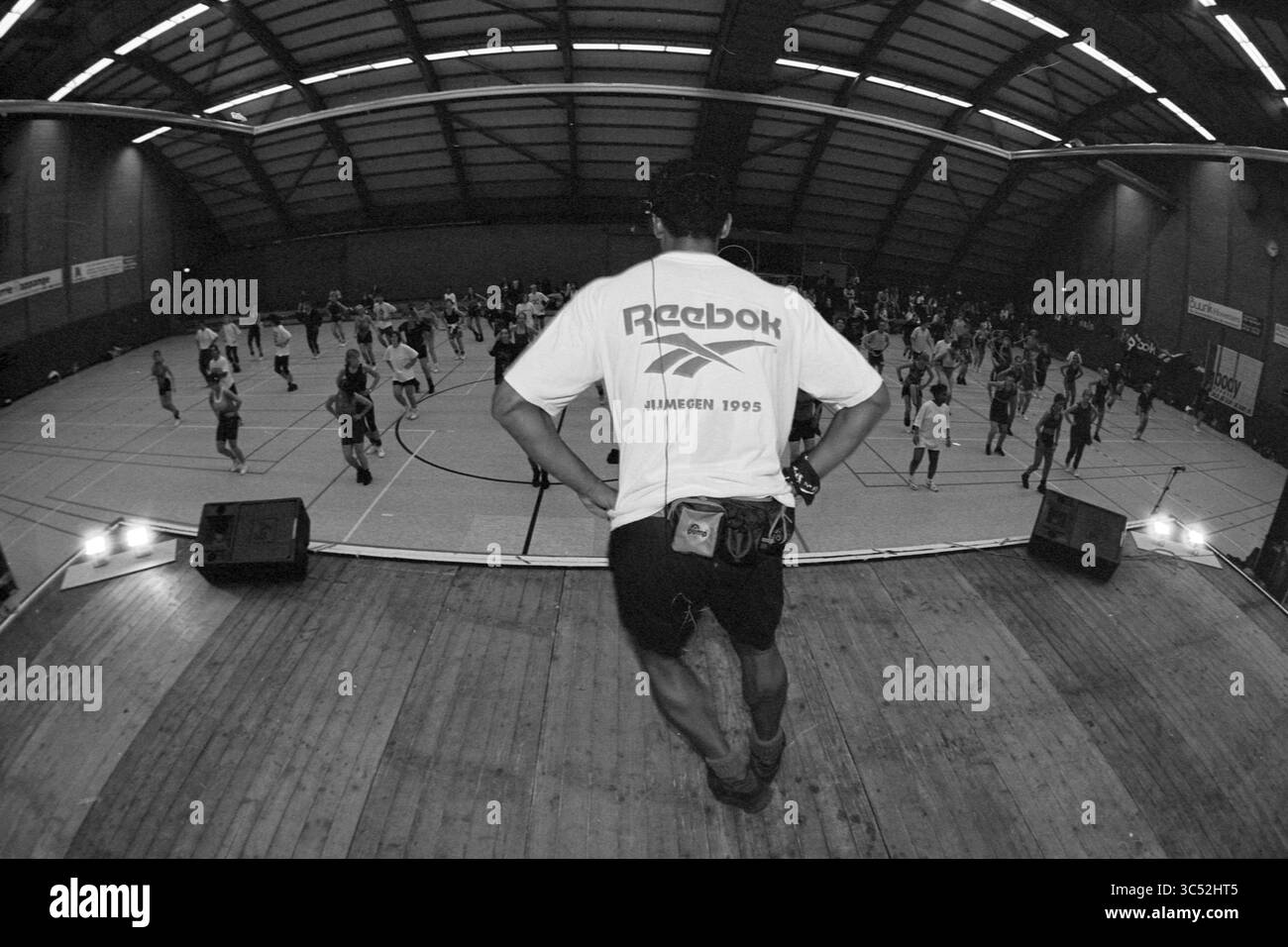 Aerobics session Black and White Stock Photos & Images - Alamy
