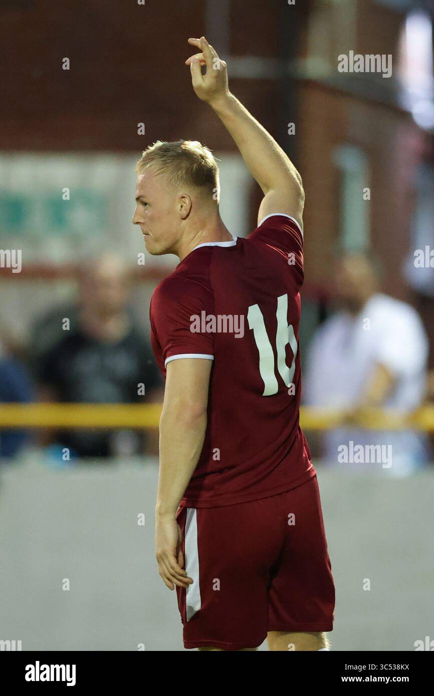 Ben Tompkins of Chelmsford City celebrates the third goal of the match ...