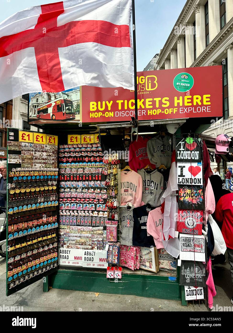 Souvenir stand in London, England - Smartphone Captured Stock Image