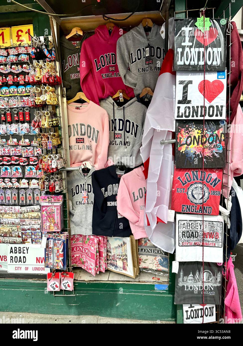 Souvenir stand in London, England - Smartphone Captured Stock Image