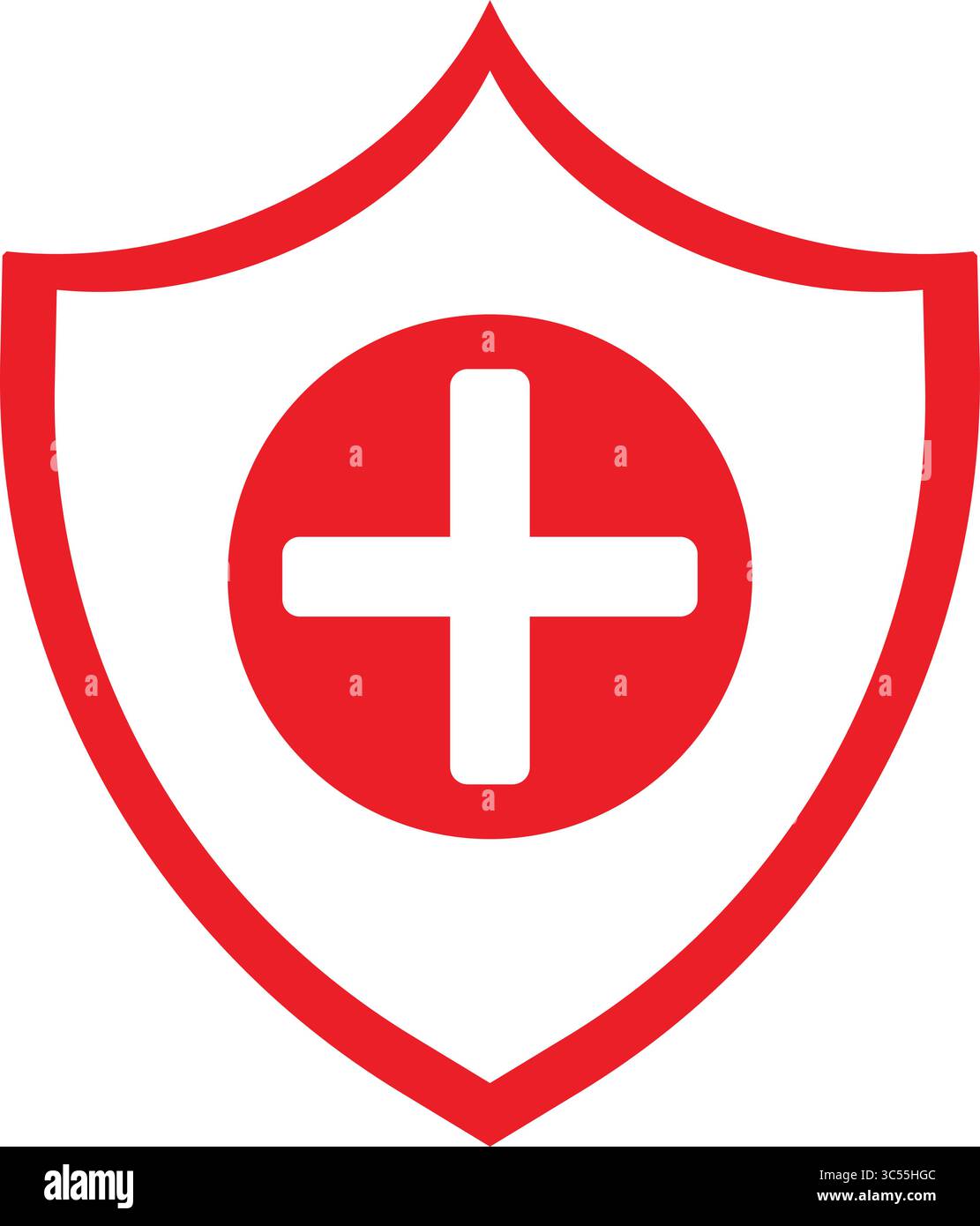 Add Icon or Medical Shield Stock Vector