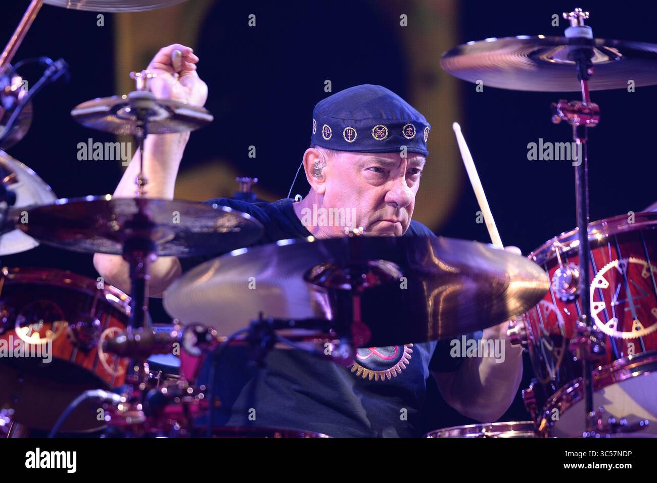 SMG Neil Peart FL5 BB&T Rush 042613 78.JPG..SUNRISE, FL - APRIL 26 :  Neil Peart of Rush performs at the BB&T Center on April 26, 2013 in Sunrise Florida.  (Photo By Storms Media Group)   ..People:  Neil Peart..Transmission Ref:  FL5..Must call if interested.Michael Storms.Storms Media Group Inc..305-632-3400 - Cell.305-513-5783 - Fax.MikeStorm@aol.com (Credit Image: © SMG via ZUMA Wire) Stock Photo
