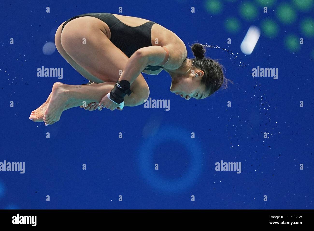 Katelyn Fung of Canada competes in the women's 10m platform diving ...
