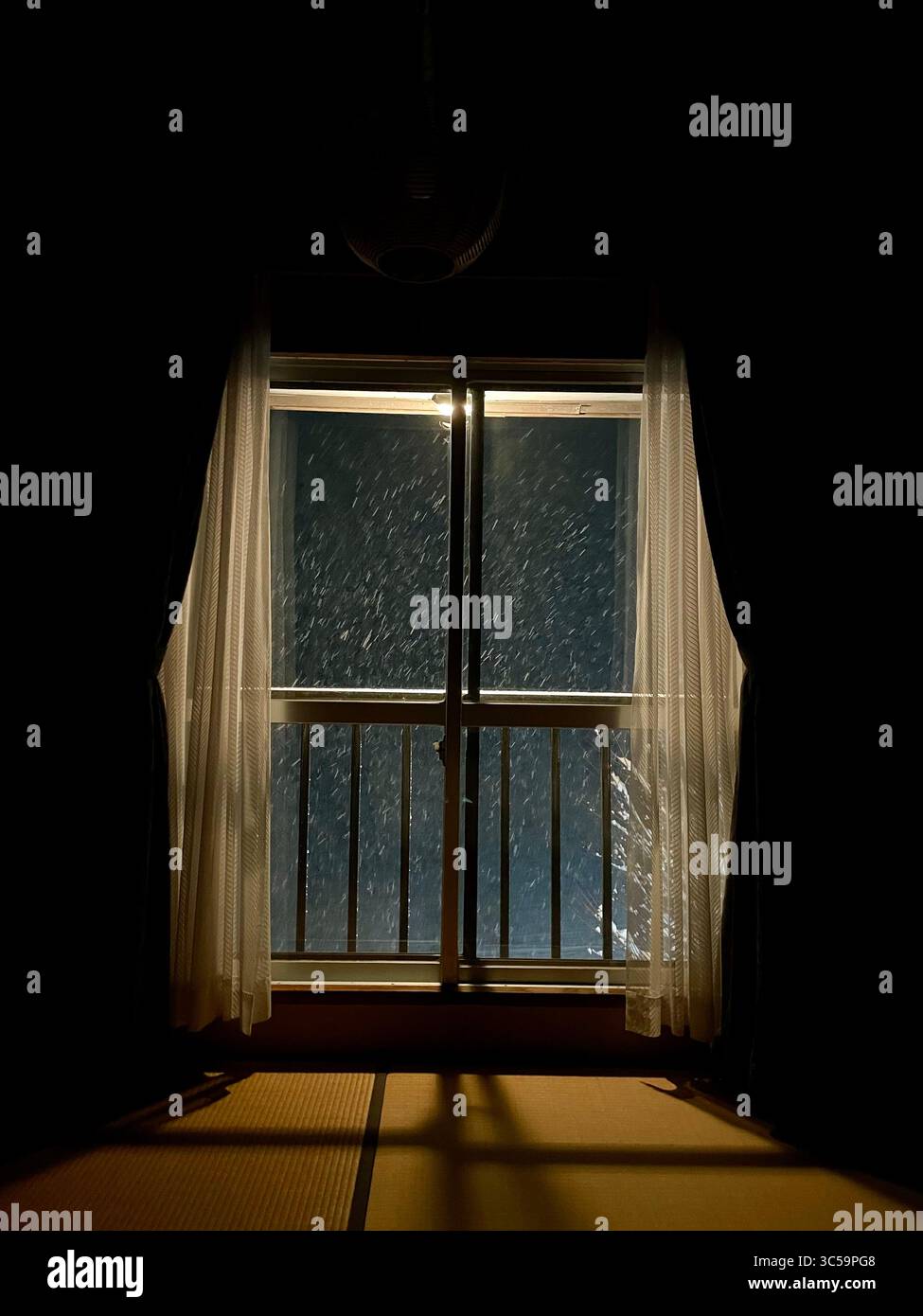 Snowy Night - Smartphone Captured Stock Image