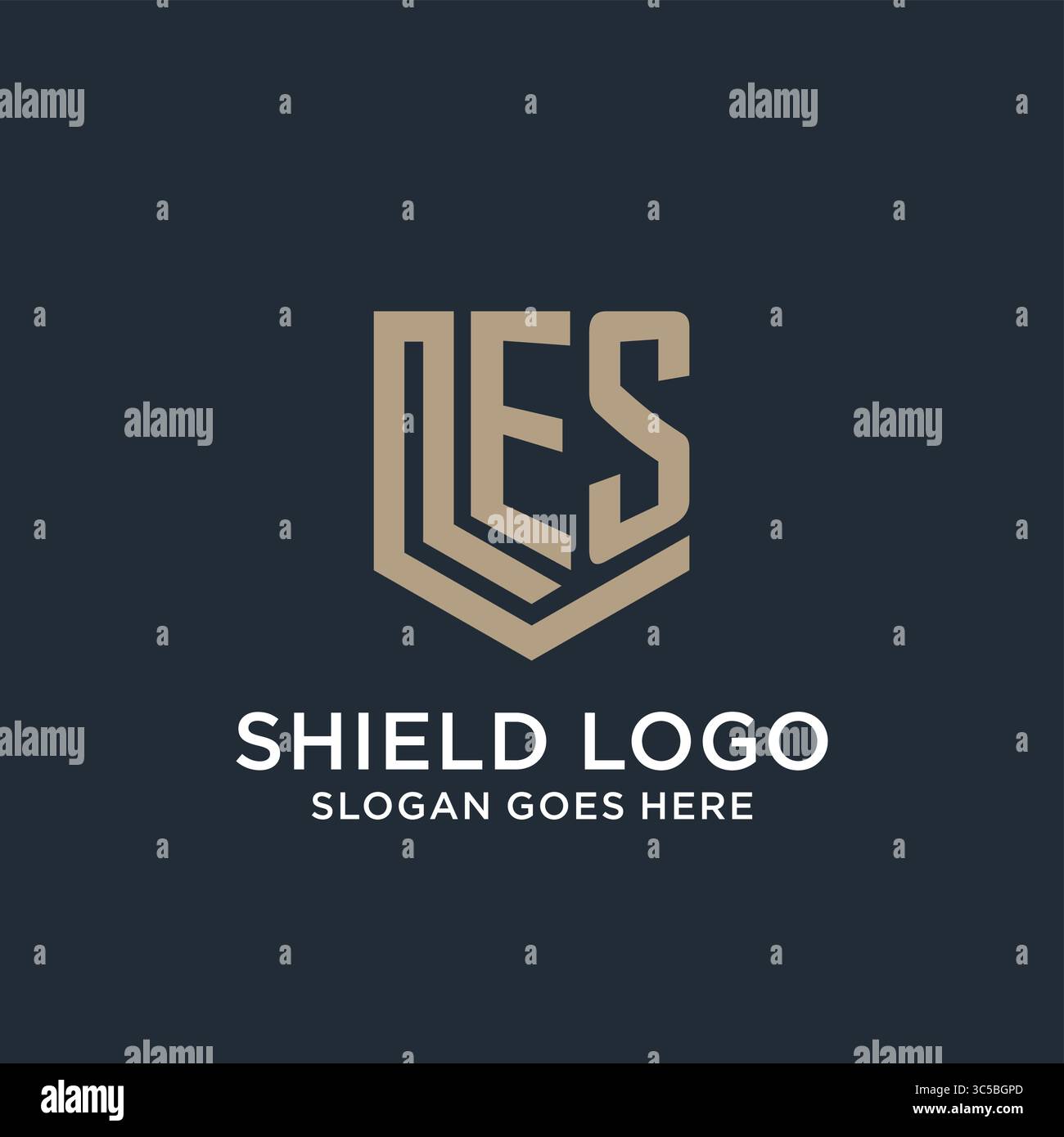 Initial es logo vector vectors hi-res stock photography and images - Alamy