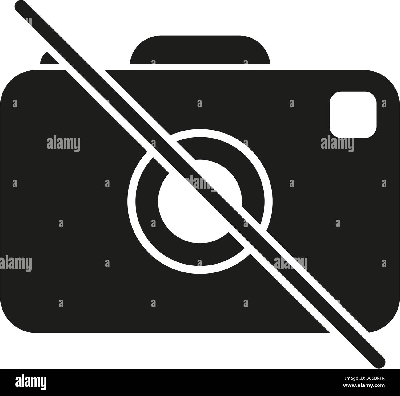 No Camera Solid Icon. Photography Restriction, Privacy, And No Image ...