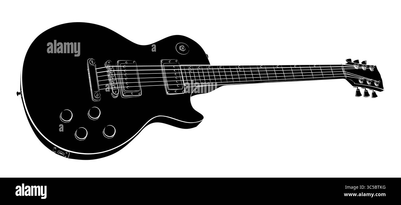 Sketch of a classical variety electric guitar Stock Vector Image & Art ...