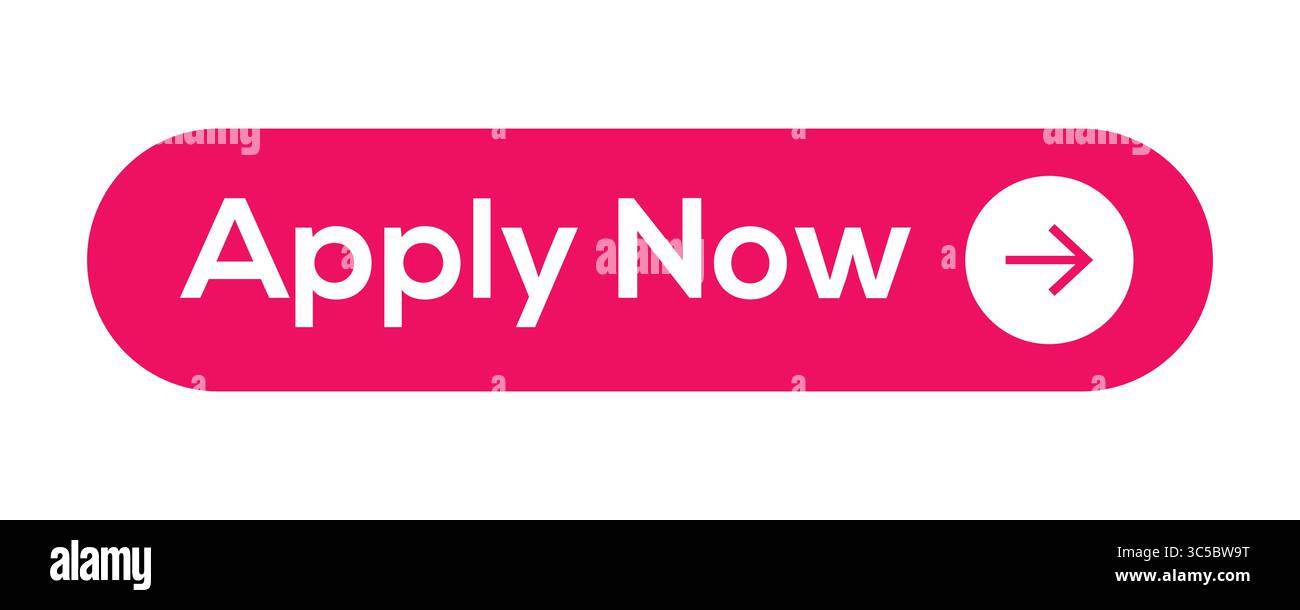Pink Apply Now Button with Arrow Icon for Web and Form UI Stock Vector ...